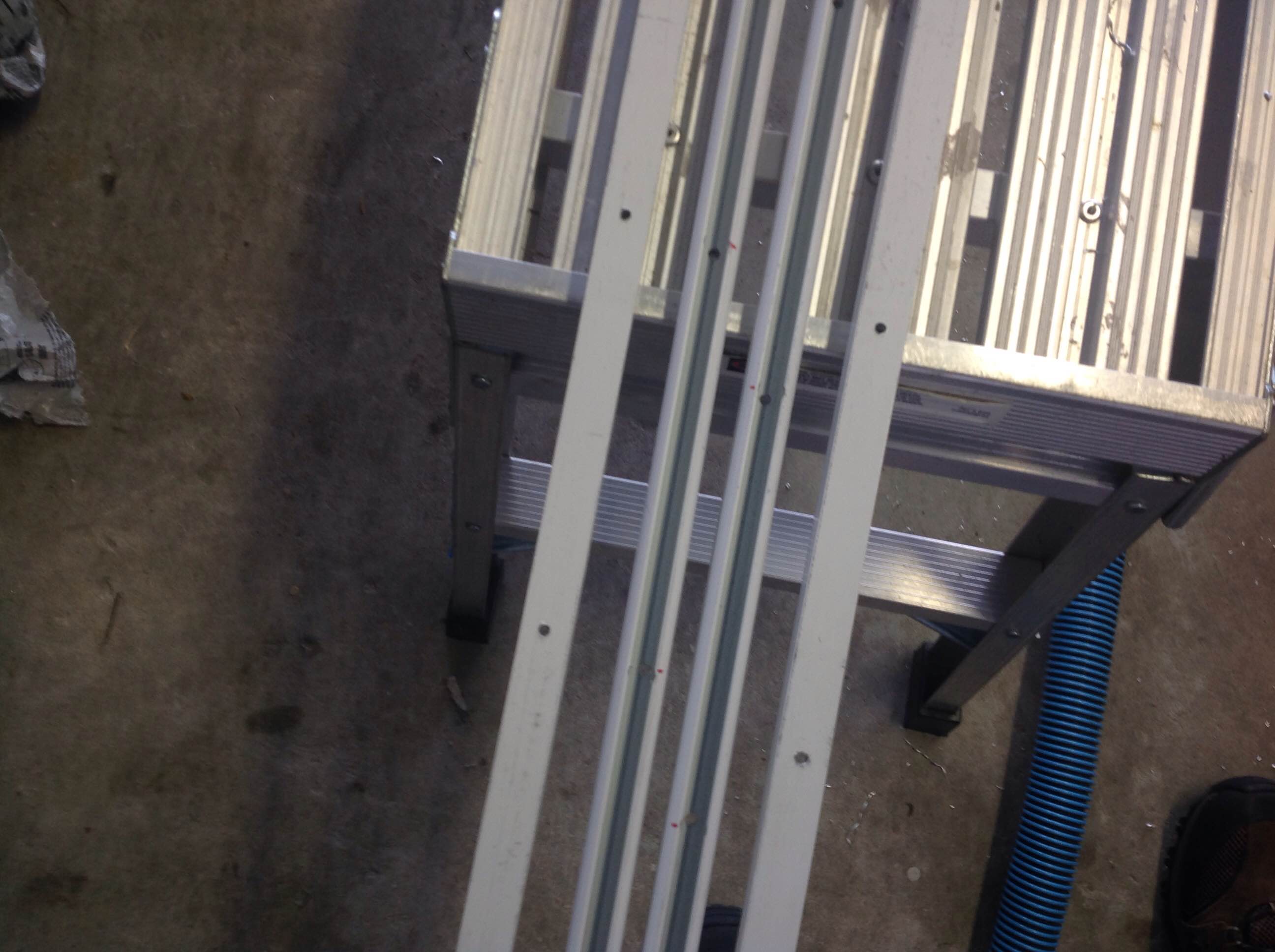 holes drilled in keder channels for mounting