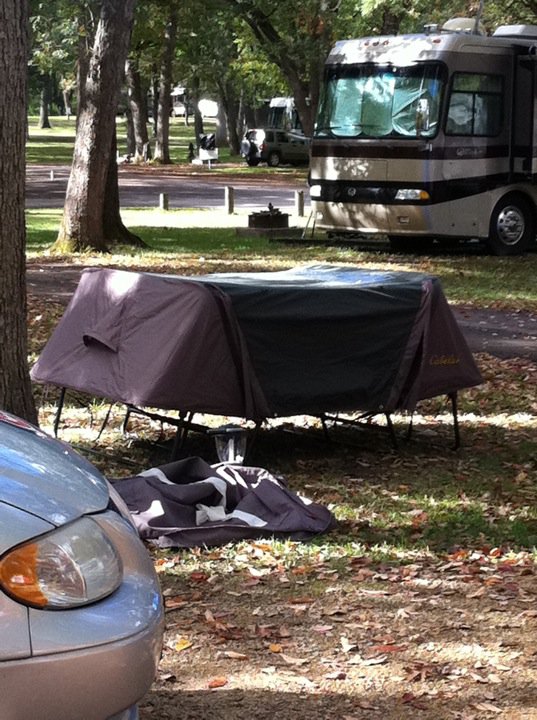 Tent on a stick